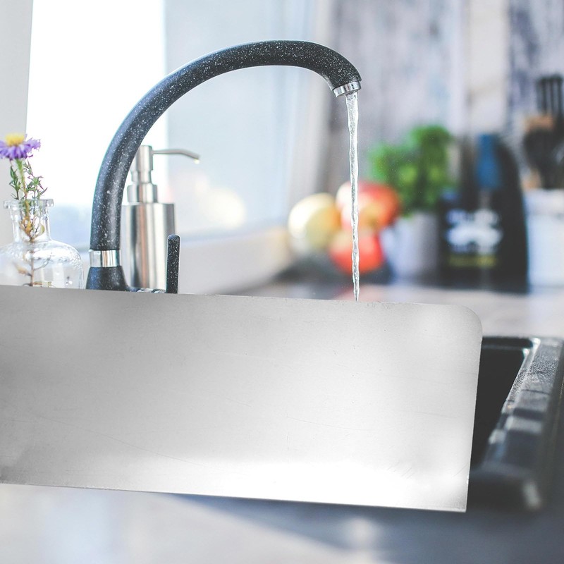 2PCS Sink Splashback Kitchen Sink Splash Guard Sink Water Splash