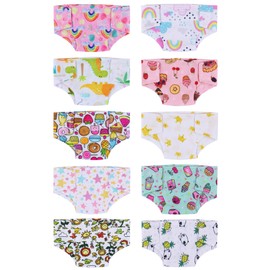 ZITA ELEMENT 10 Pcs Baby Doll Diapers for 14-16 Inch Baby Doll Underwear Clothes 15 Inch Baby Doll Diapper 18 Inch Boy Girl Doll and Other Similar Size Doll Diapper Clothes Gift