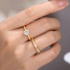 SHELOVES Yellow Gold Plated Sterling Silver Engagement Ring Sets Solitaire
