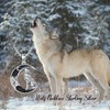 Flpruy Howling Wolf Pendant Necklace 925 Sterling Silver Black Crescent