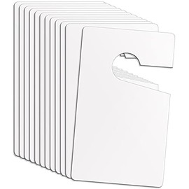 12 Pieces Parking Permit Hang Tag Blank DIY Passes 3 x 5 Inches Weatherproof Rearview Mirror Hanging Pass for Employee Resident Car Lot Enterprises Office and More (White)