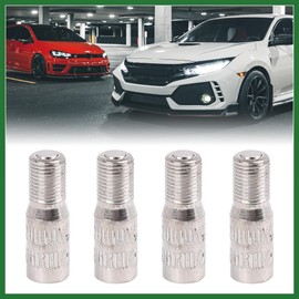 Motoforti 4 Pcs 27mm Chrome Plated Brass Screw-on Valve Cap Stem Extension Wheel Tire Cap Extender Adapter for Car Truck Long-Lasting