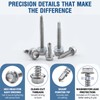145 PCS Self Tapping Screws for Metal – 410 Stainless