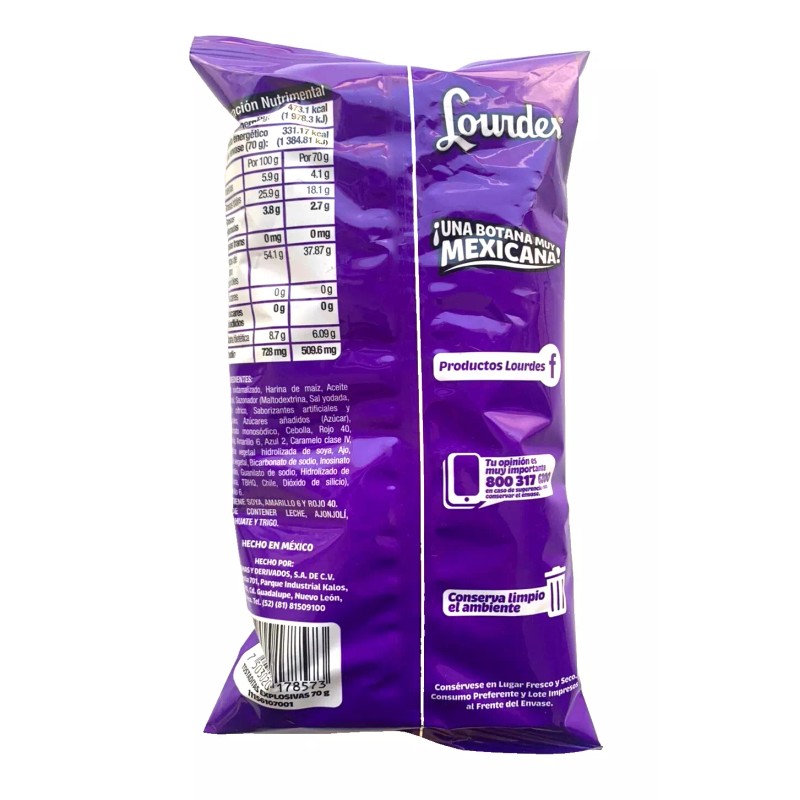 Lourdes 8-Pk Lourdes Tostaditas Explosivas / Lourdes Explosive HOT 70g/2.46oz