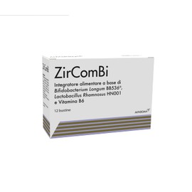 Zir Combi, Integratore Alimentare a Base di Bifidobacterium Longum Bb536, Lactobacillus Rhamnosus Hn001 e Vitamina B6, per L’Equilibrio della Flora Batterica Intestinale, 12 Bustine