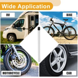 Partuto 10 Stück 180mm Reifenventilverlängerung Universal Kunststoff 180 Grad Reifenventil-Aufblasadapter für Auto Motorrad Wohnmobil LKW Fahrrad