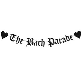 Sursurprise Gothic Bachelorette Party Decorations, The Bach Parade Banner, Old English Emo Bridal Shower Engagement Wedding Bahelor Party Supplies