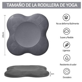 Yoga Rodilleras, 2 Pcs Almohadillas Antideslizantes para Yoga Rodilleras y coderas de espuma suave y gruesa Apoyos de Yoga y Accesorios para Fitness, Viajes, Meditación, Arrodillarse, Pilates (Gris oscuro)