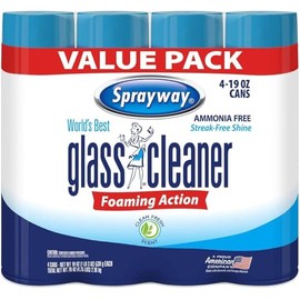 Sprayway 443331 Ammonia Free Glass Cleaner, 19 Oz. (4-Pack) (Packaging May Vary) (4 Case)