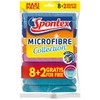 Spontex Microfibre Multi-Purpose Cloths 8 + 2 Free - Colourful (5 x 10 Items)