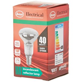 Merriway® BH00559 (5 Pcs) SES (E14) R39 Reflector Lamp, 40 W - Pack of 5 Pieces