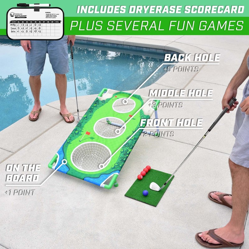 GoSports BattleChip Tour Backyard Golf Cornhole Game – Includes 2