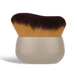 Body Makeup Brush for Self Tanner, Large Self Tanning Applicator Brush Provides Even Application for Face Neck Back Legs, Wet & Dry Use (Khaki)