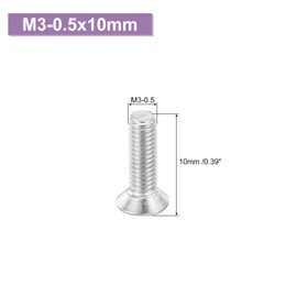 sourcing map 25 pcs M3-0.5x10 Machine Screws Phillips Pan Cross Head Screws Fasteners Bolts 304 Stainless Steel Silver for Wall Socket,House Repairs