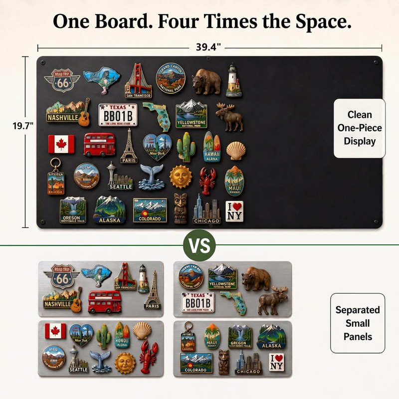 Qiytecno Large Magnetic Board for Wall: Non-Magnetic Fridge Solution