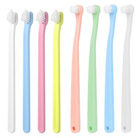 8 Pack Extra Soft Small Dog Toothbrush Kit Cat Tooth Brush Pet Toothbrush for Small to Large Mini Head Soft Dog Toothbrush Designed for Cat Dog Teeth Cleaning, Portable Travel Friendly and Easy to Use
