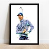 RORY MCILROY | GOLF | HAND DRAWN FRAMED ILLUSTRATION PRINT