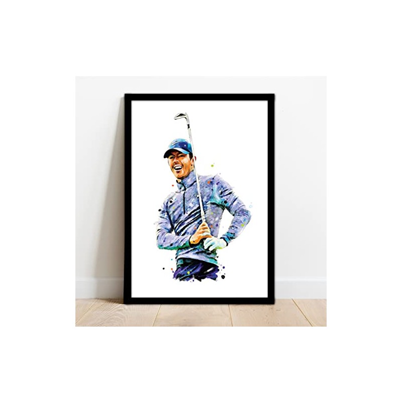 RORY MCILROY | GOLF | HAND DRAWN FRAMED ILLUSTRATION PRINT