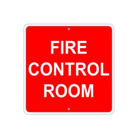 Fire Control Room Aluminum Metal 12x12 Sign