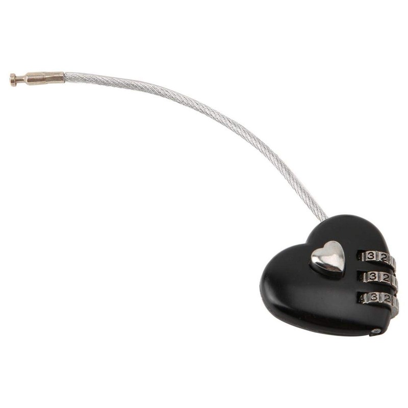 Code Padlock, Couple Padlock, Mini Heart-Shaped Hall Locker Durable Portable