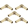 5pcs 8mm Brass Barb Elbow 90 Degree Male Thread Connector