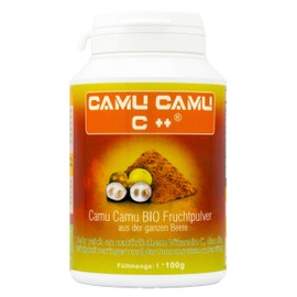 Camu Camu C++ BIO Pulver 100 g - Fruchtpulver aus der ganzen Beere, hochdosiertes natürliches Vitamin C Extrakt als Fruchtpulver 30:1, biologischer Anbau