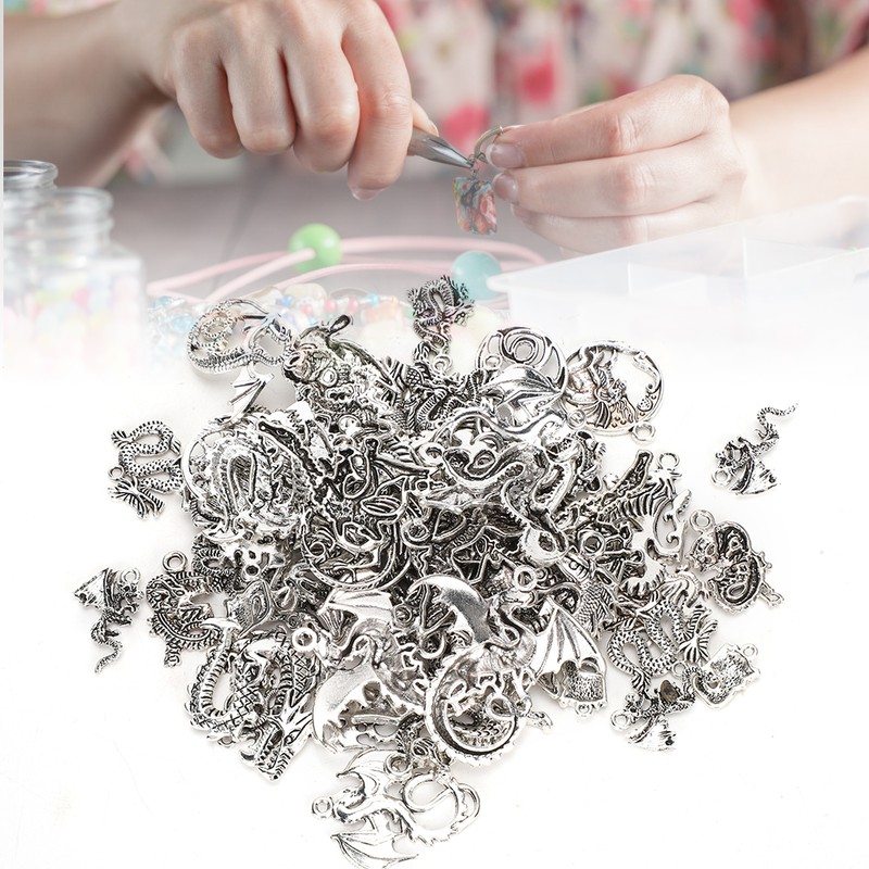 70Pcs Set Dragon Pattern Bracelet Hand Made Accessories Kit DIY