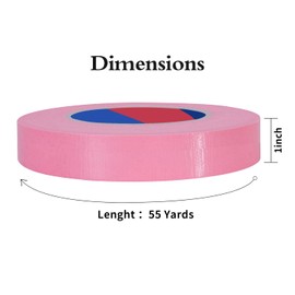 Duccinp Duct Tape 1 Inch x 55 Yards Heavy Duty, No Residue, Tear by Hand & Waterproof Pink Duct Tape,Great for Packaging, Home Use, DIY, Projects and Repairs