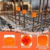 Sukh Rebar Caps - 60Pcs Orange Mushroom Safety Cover for
