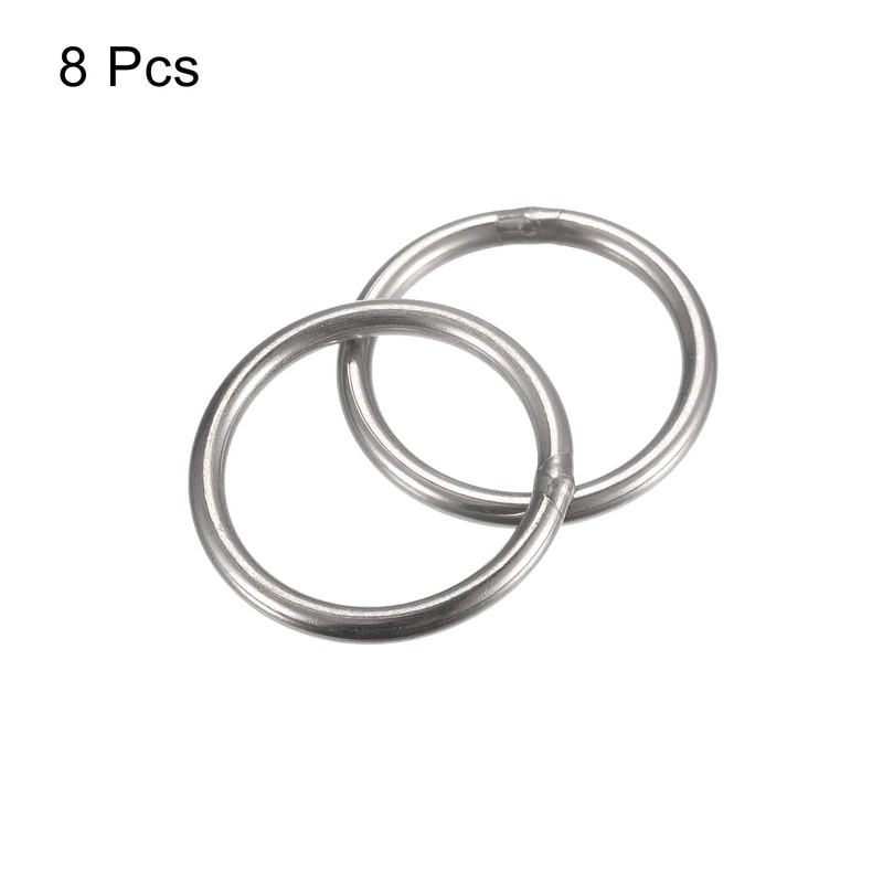 sourcing map Pack of 8 O Rings Stainless Steel 30