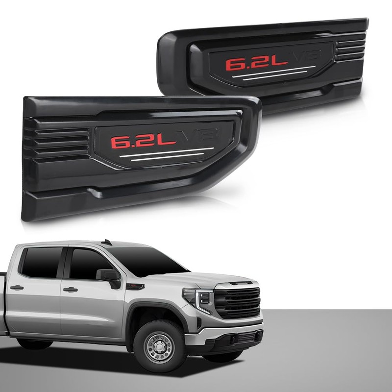 CHEDA Fender Vent Emblem Kit Compatible with GMC Sierra 1500
