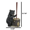 Rustic Whimsical Black Bear Stinky Potion Toilet Brush And Holder