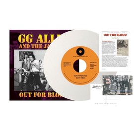 GG ALLIN & THE JABBERS OUT FOR BLOOD 7" WHITE VINYL BAND REMASTERED RELEASE