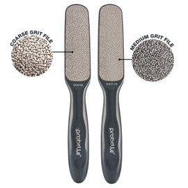 Probelle Double Sided Multidirectional Nickel Foot File Callus Remover - Immediately Reduces calluses and Corns to Powder for Instant Results, Safe Tool (Dark Grey)