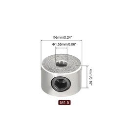 MECCANIXITY 10Pcs Landing Gear Stopper 1.55 x 6mm/0.06"x 0.24" Plane Wheel Collar Block with Wrench for RC Airplane Model Remote Aircraft