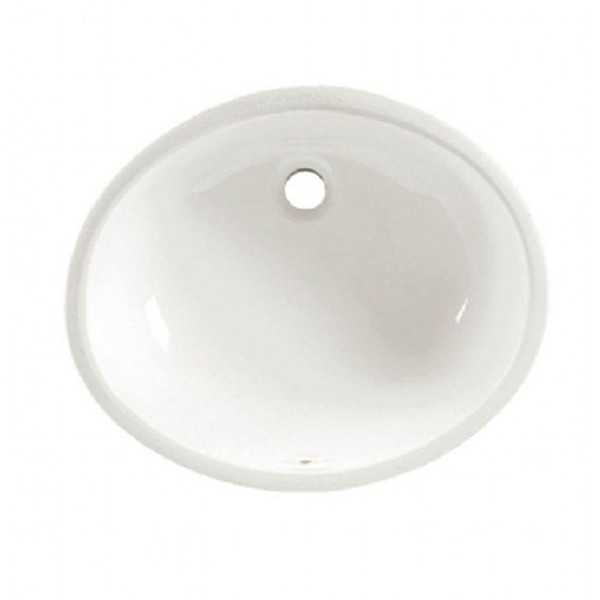 American Standard 496221.020 Ovalyn Ceramic undermount Oval Bathroom sink, 19.6" L x 17.6" W x 9" H, White