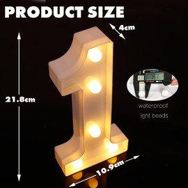 DyingSwan LED Marquee Numbers, Light Up Numbers for Party, Small Light Up Letters, Battery Powered Lighted Number for Birthday or Home Decor