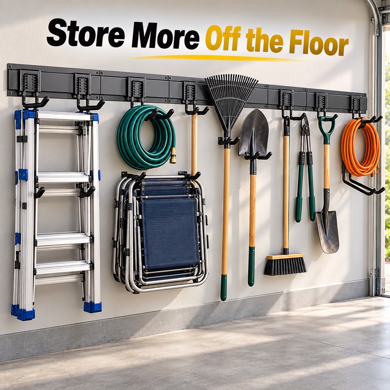 99 Inch Garage Tool Organizer, Heavy Duty Wall Mount Storage