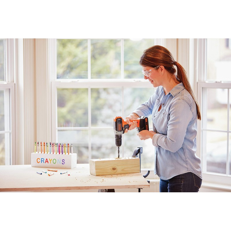 BLACK+DECKER 20V MAX Cordless Drill Kit with ‎Battery, Charger, Includes