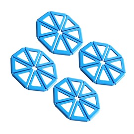 GRIRIW 4pcs Foldable Kitchen Coasters Heat Insulation Pads Cup Mats for Dining Table Living Room Office and Restaurant Use Scalding Easy to Clean