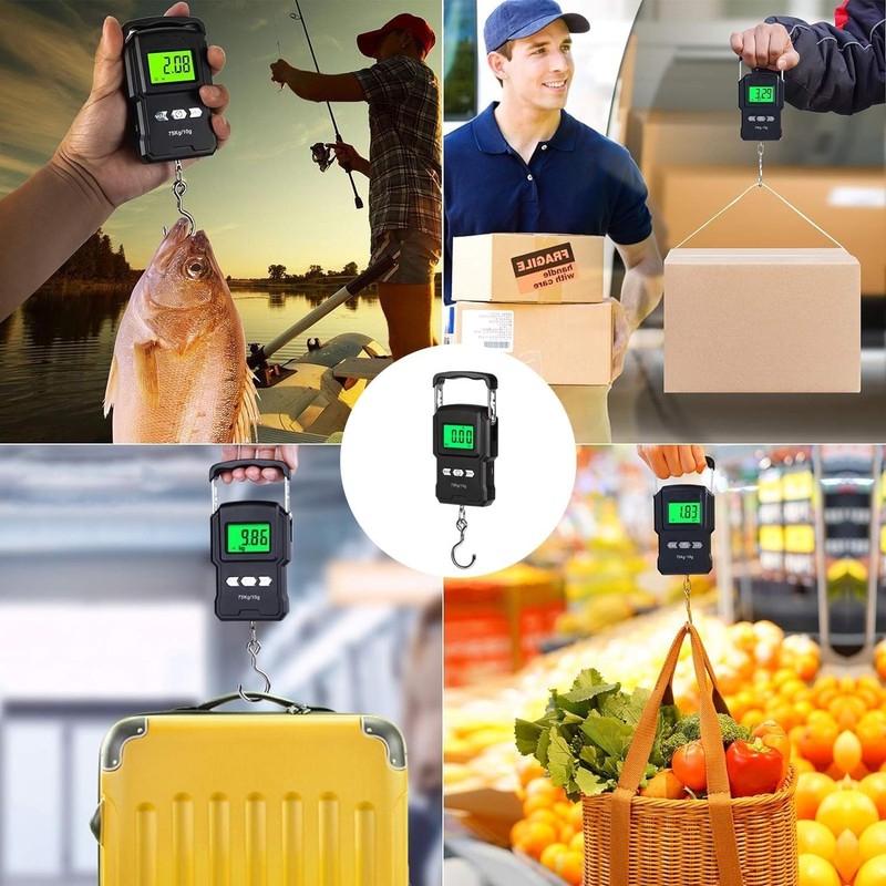 Digital Hanging Scale & Built-in Measure for Travel, Luggage Scale,