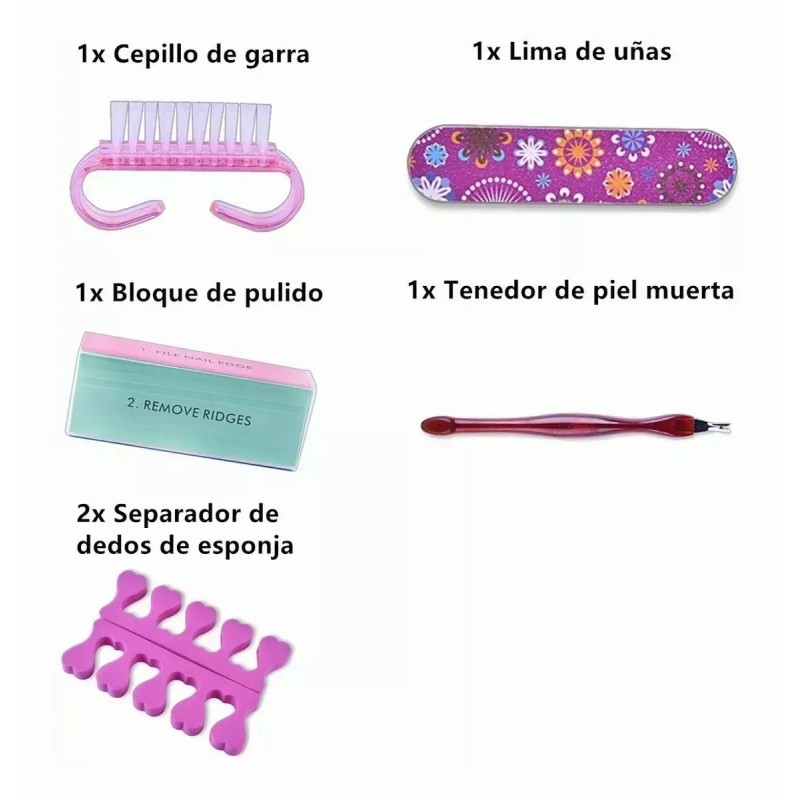 GAB BELLEZA Kit Uñas Lámpara Uv Led, Drill Taladro Y