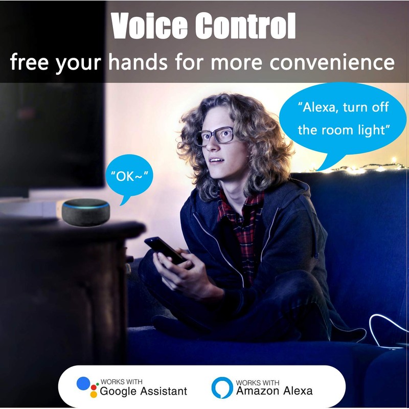 Alexa Smart Switch, Smart Light Switch Work with Google Home,