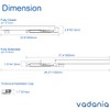 VADANIA 24" Undermount Drawer Slide, Soft Close, Bottom Mounted &