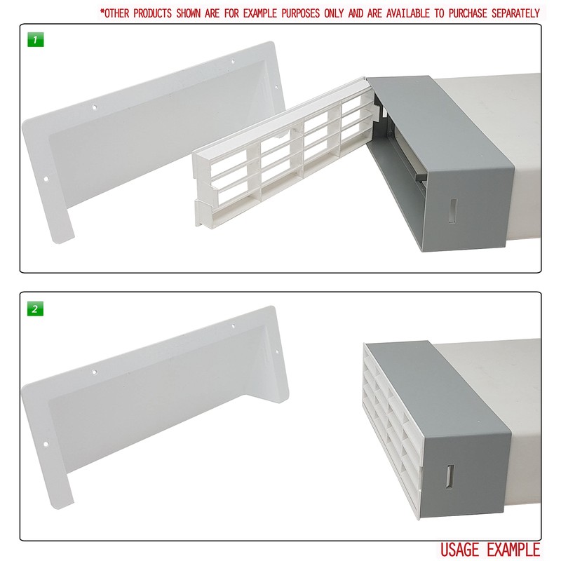 9x3 Airbrick Cover Ducting Cowl - White Exclusive to i-sells