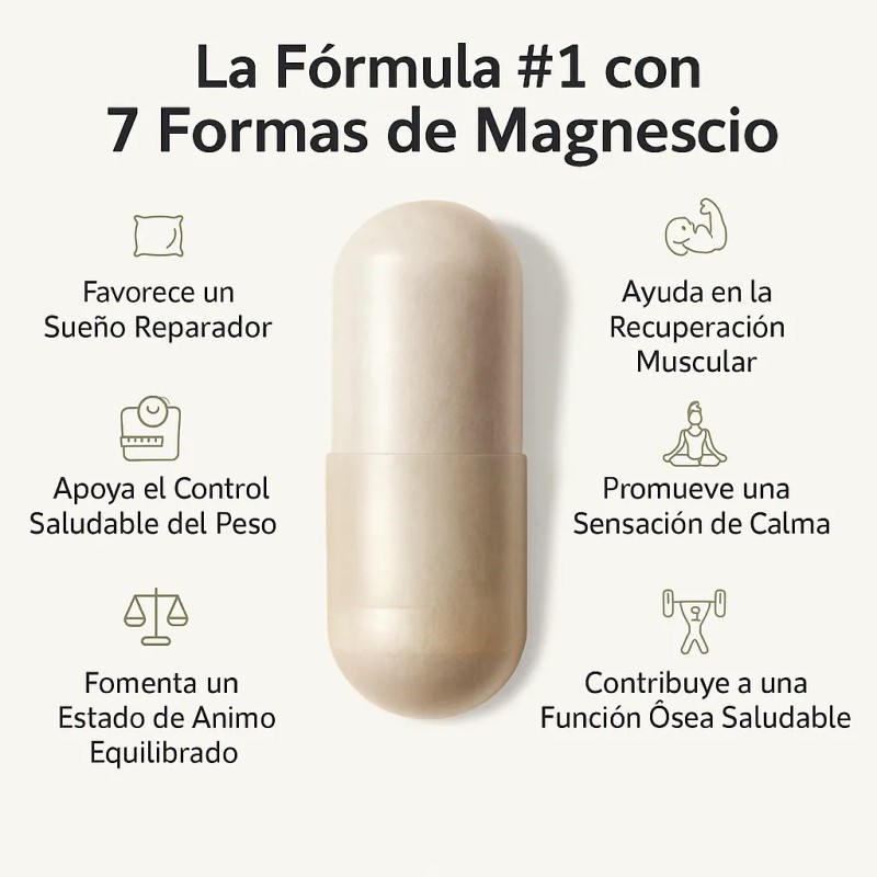 Magnesio Complejo BiOptimizers Cpsulas Sin Sabor Libre Gluten Vegano 30