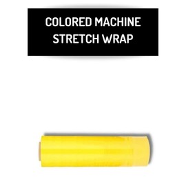 PSBM Yellow Tinted Machine Stretch Wrap, 2 Pack, 20 Inch x 5000 Feet, 63 Gauge, Plastic Cling Color Stretch Film Rolls for Packaging Packing Pallets