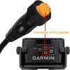 For Garmin 8-Pin Xdcr to 12-Pin Sounder Adapter Cable Fits