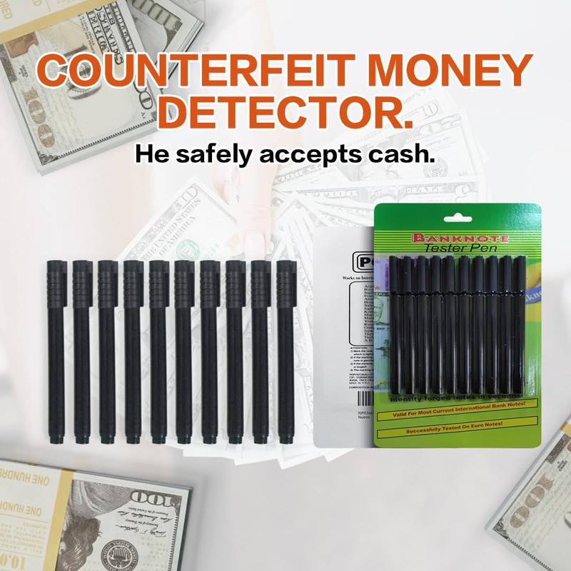 POPYS Counterfeit Detector Pens, Money Detector Pen, Counterfeit Checker Pens,