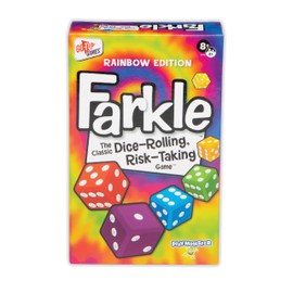 Farkle Classic Dice Game – Rainbow Kids Games, Dice Games, Family Games, Travel Games, Adult Games, Board Games, Dice Cup, Dice Set, Farkle Score Sheets Included, Ages 8+